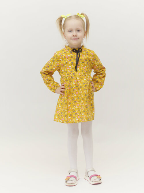 Платье, размер 3-4 года, желтый