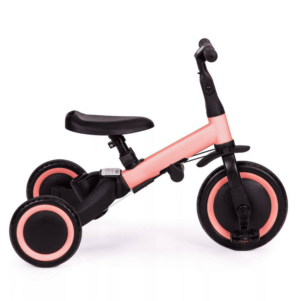 Детский беговел-велосипед 4в1 с родительской ручкой розовый - TR007-PINK