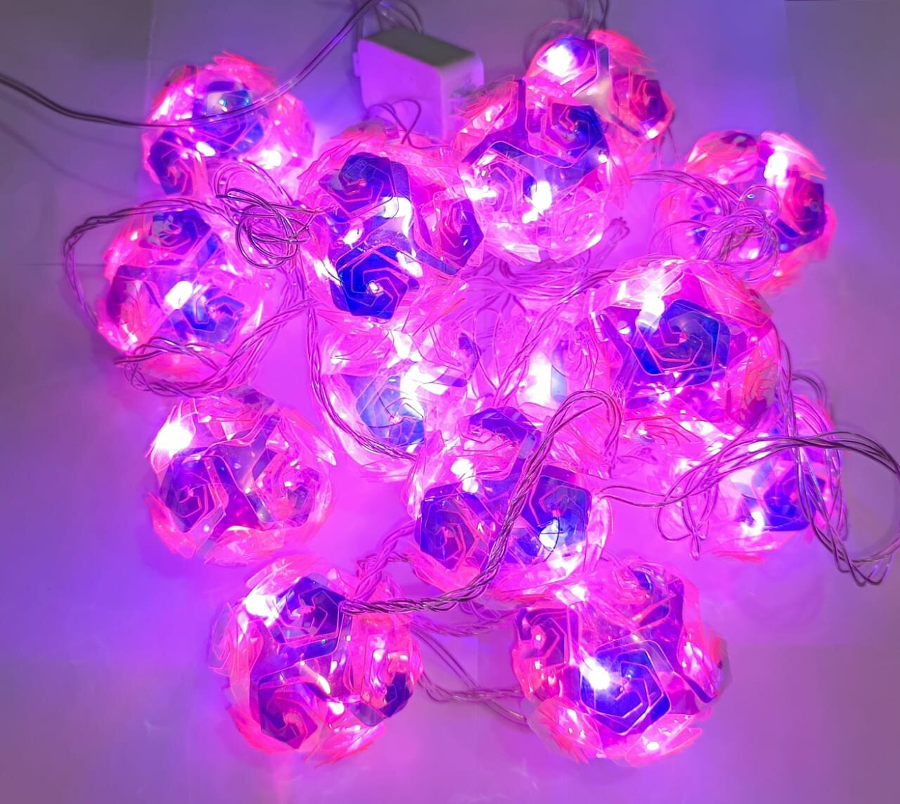 Новогодняя светодиодная гирлянда "Розочки" 5м, 15 ламп