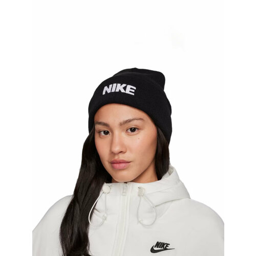 фото Шапка бини nike для женщин, размер os, черный