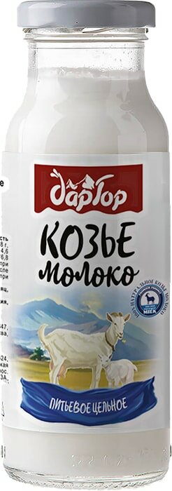 Молоко Дар гор Козье 3.4-4.8% 200мл