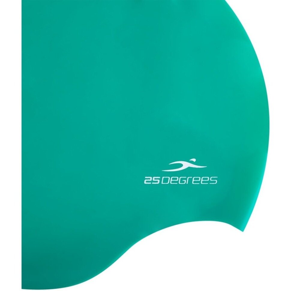 Шапочка для плавания 25DEGREES Diva Green 25D21007J, силикон, подростковый, для длинных волос