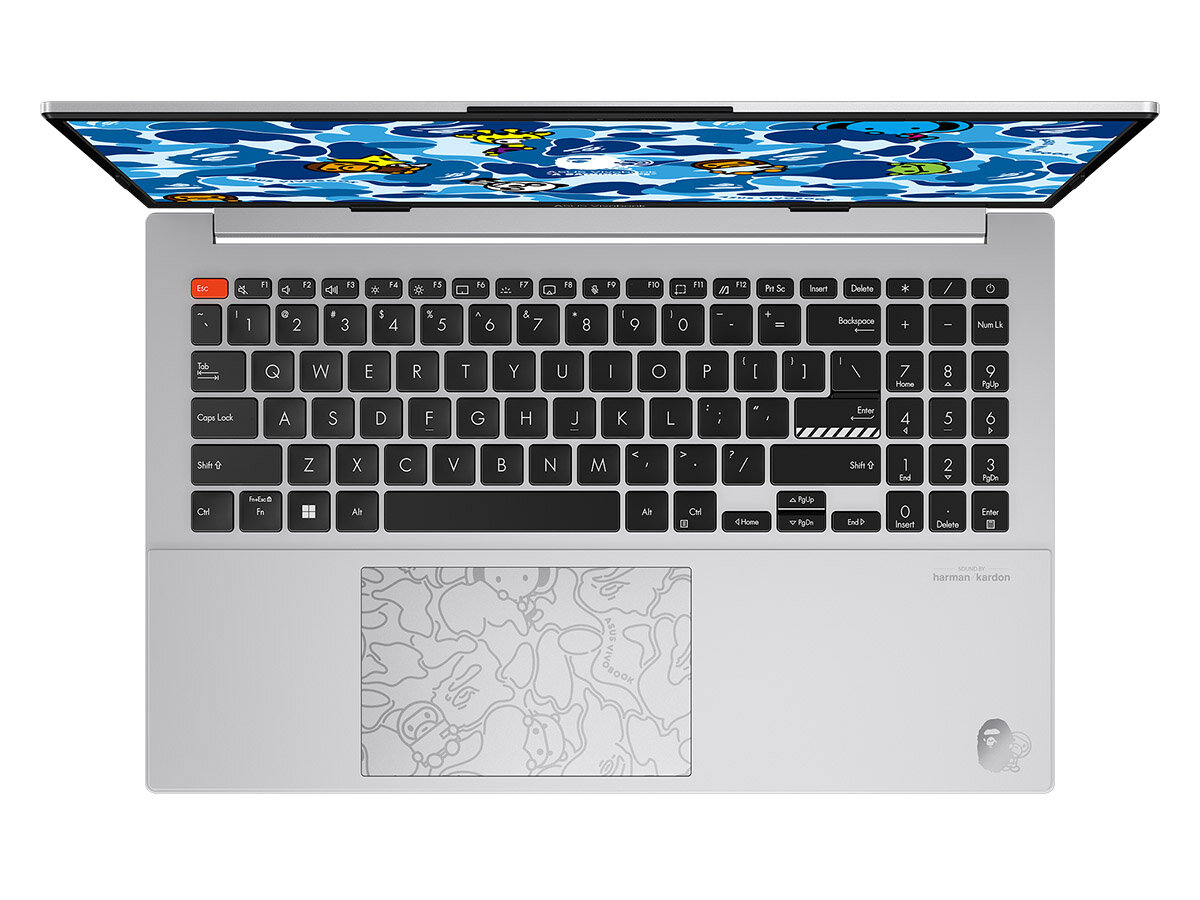 Ноутбук ASUS VivoBook S 15 OLED BAPE Edition K5504VA-MA340W 90NB0ZK6-M00KY0 (15.6", Core i9 13900H, 16Gb/ SSD 1024Gb, Iris Xe Graphics eligible) Серебристый - фото №10