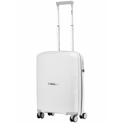 Чемодан Robinzon Santorini Plus 2.0, 37 л, размер S, белый чемодан robinzon madeira plus 37 л размер s белый