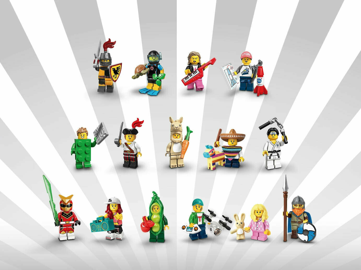 Конструктор LEGO Minifigures Series #20 71027-03 Девочка в костюме стручка гороха / Peapod Costume Girl (col20-3)