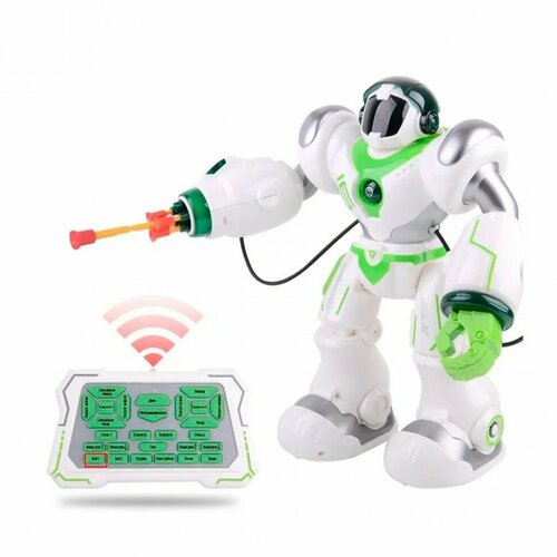 робот покибот белый с зеленым Радиоуправляемый робот Zhorya РобоКоп - ZYA-A2748-WHITE (ZYA-A2748-WHITE)