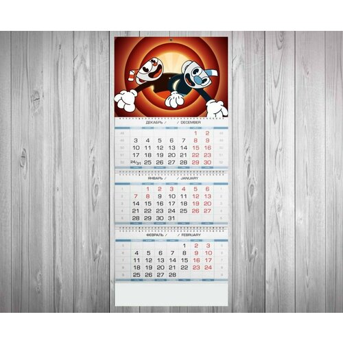 Календарь квартальный Cuphead/ Капхед №25 мягкая игрушка капхед cuphead 25 см