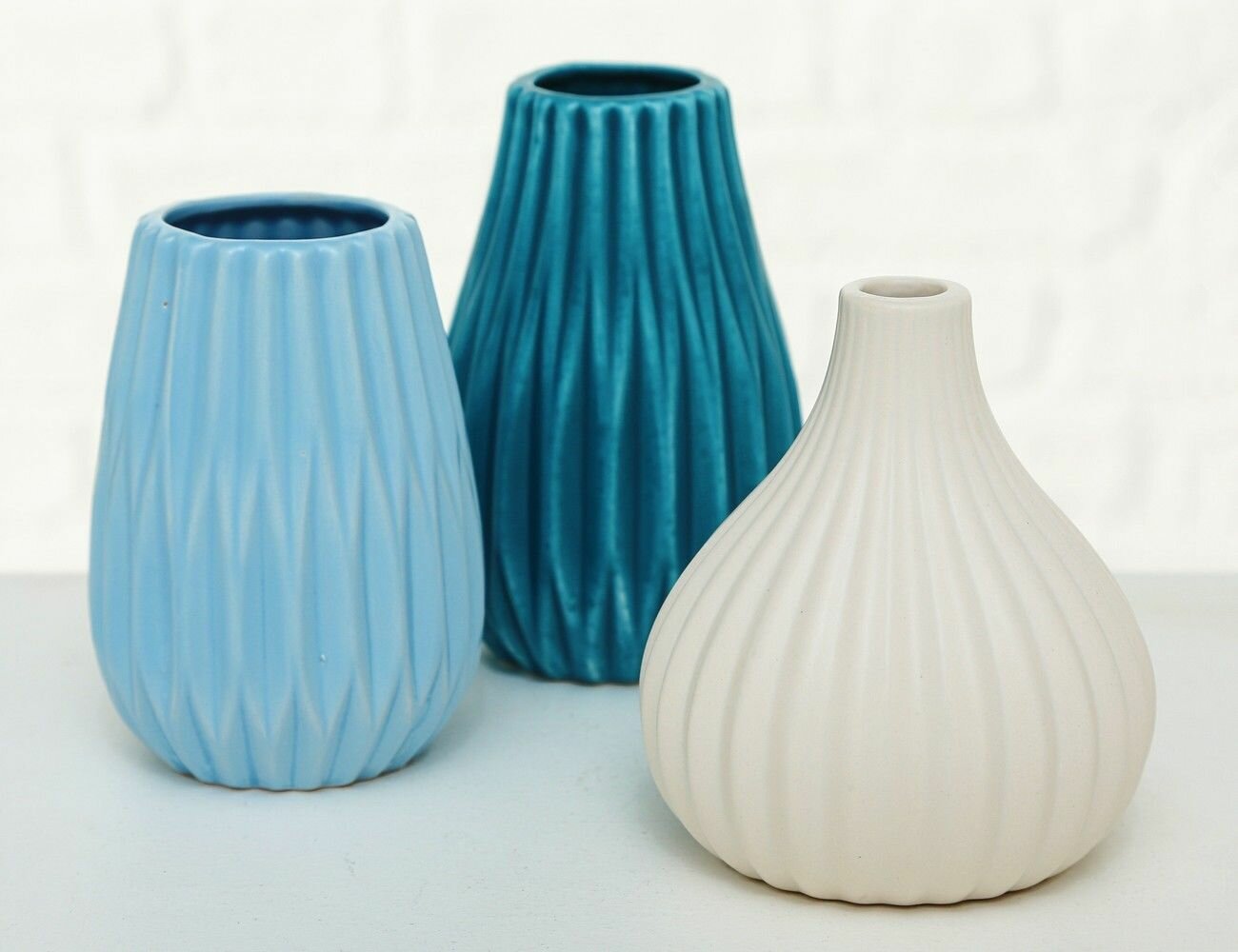 фото Набор декоративных ваз дуновение бриза, керамика, 12 см (3 шт.), Boltze 1019771-boltze