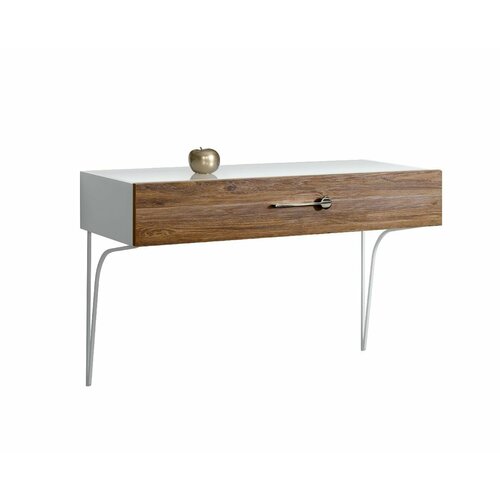 Стол туалетный (консоль) Ярцево Bogemia Wood Wo (Белый) (Lakobel/Хром) БМСТ-1(Wo)