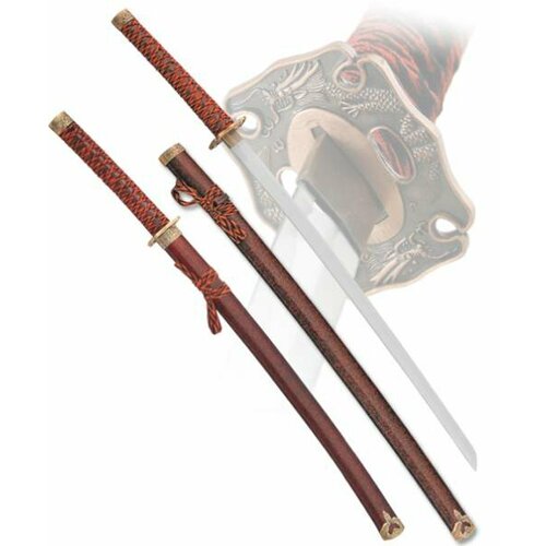 Набор самурайских мечей катана и вакидзаси с подставкойD-50021-KA-WA