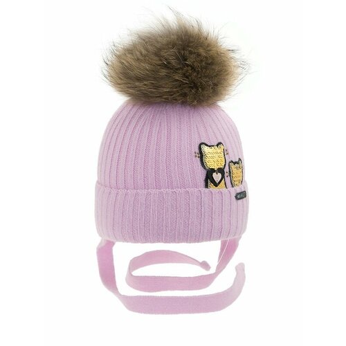 фото Шапка mialt, размер 48-50, розовый