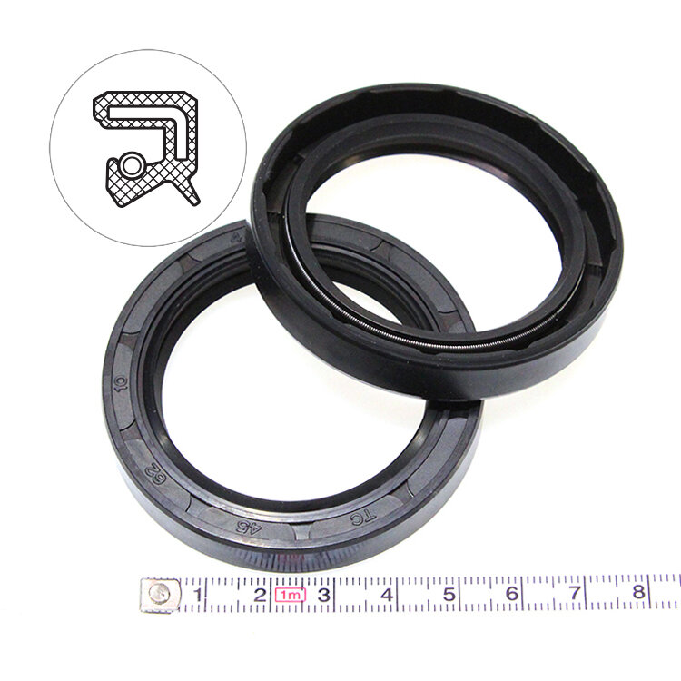 Манжета армированная (Сальник) 45х62х10 (тип 2 / TC) 70NBR (упаковка 2 шт.)