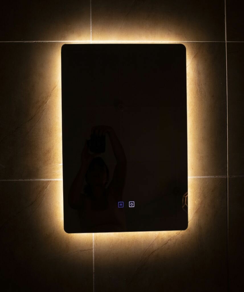 Зеркало для ванной, вертикальное 40*60, тёплый свет - фотография № 8