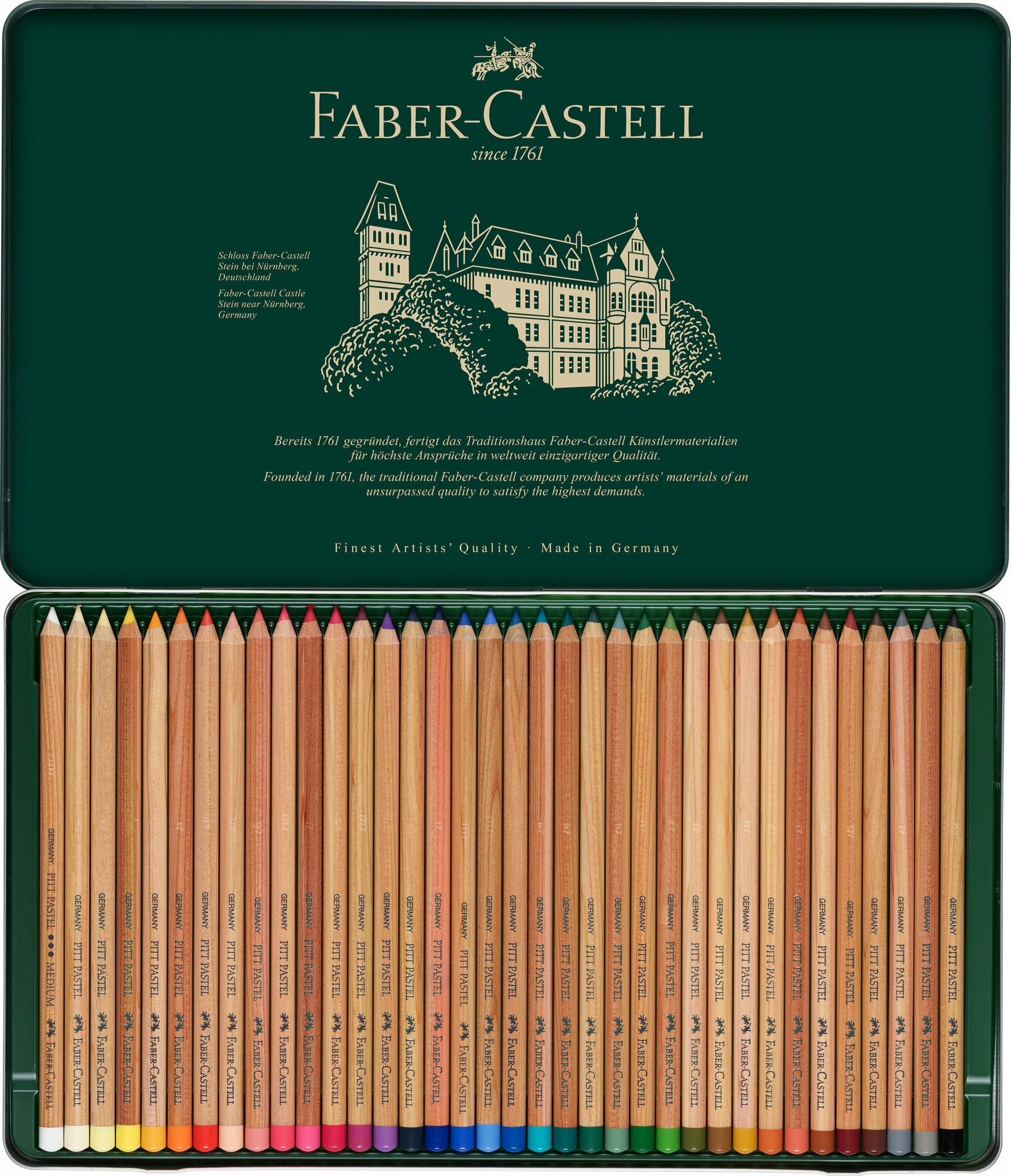 Карандаши пастельные Faber-Castell PITT набор цветов в металлической коробке 36 шт. - фото №13