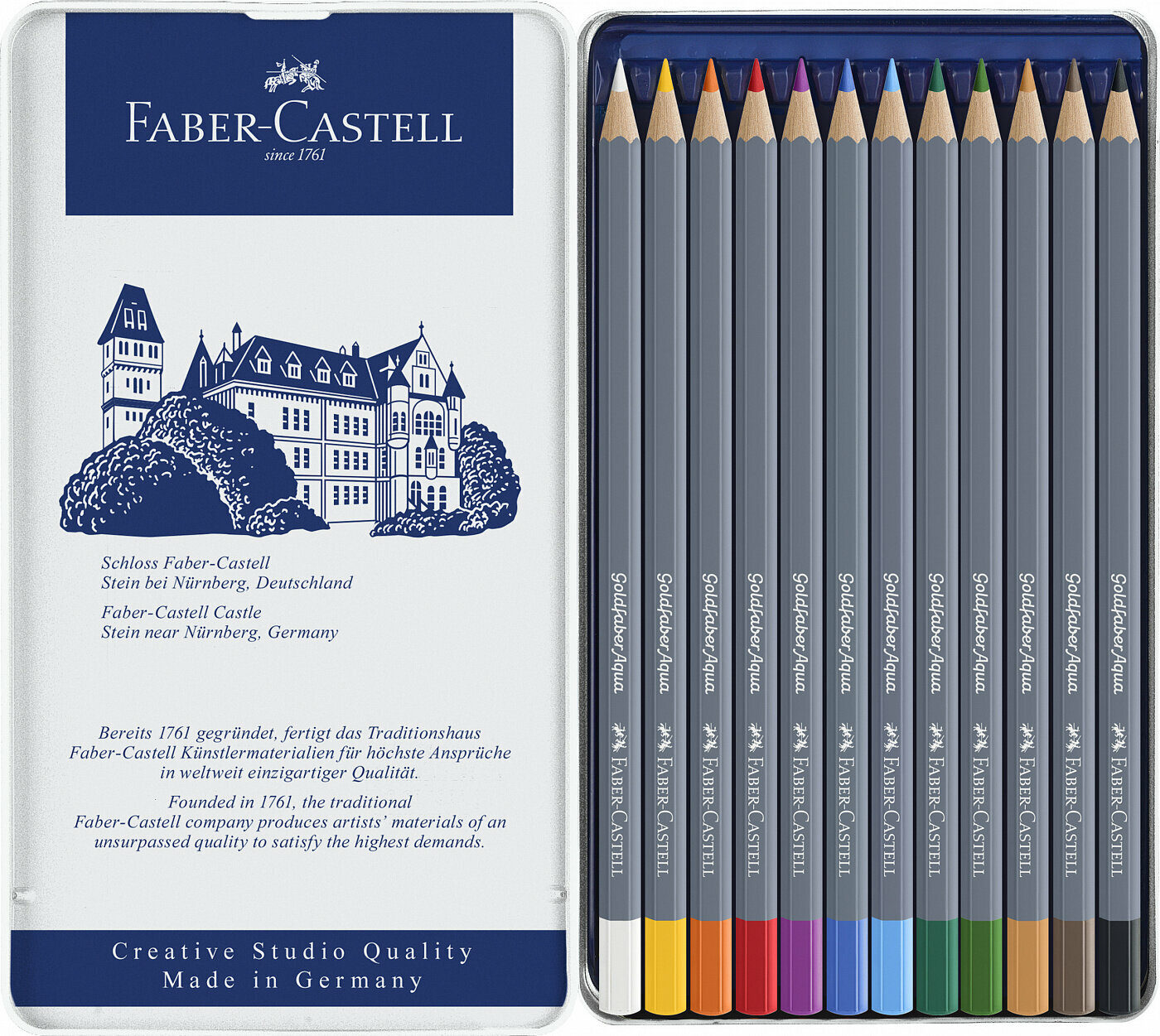 Карандаши акварельные Goldfaber Aqua, 12 цветов Faber-Castell - фото №11