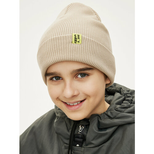 фото Шапка noble people, размер 52-54, бежевый