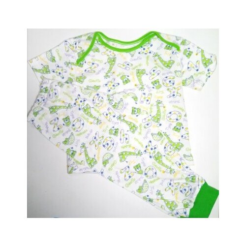 Пижама ПАПА МАМА, размер 26/86-92, зеленый распашонка папа мама размер 26 80 86 синий зеленый