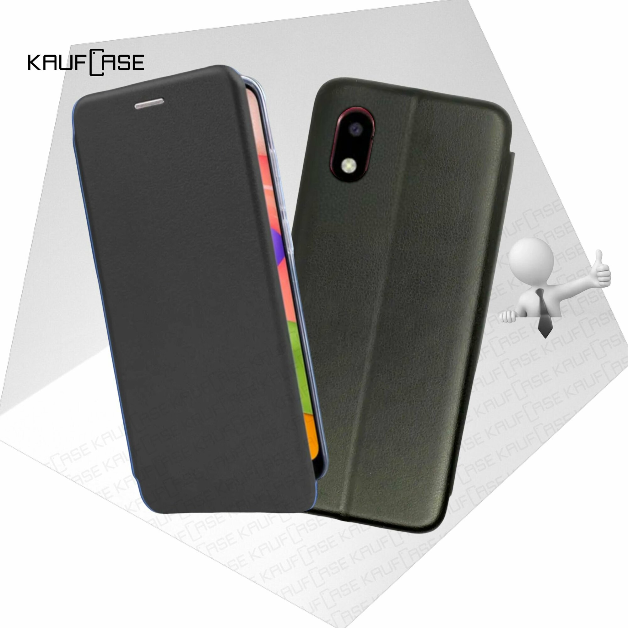 Чехол книжка KaufCase для телефона Huawei Honor 8S /Y5 2019 (5.71"), черный. Трансфомер