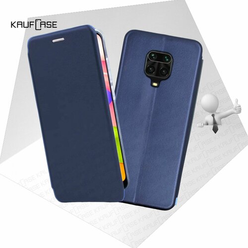 Чехол книжка KaufCase для телефона Xiaomi Redmi Note 9S /Note 9 Pro (6.67), темно-синий. Трансфомер чехол книжка из кожи для xiaomi redmi note 9s note 9 pro розовое золото