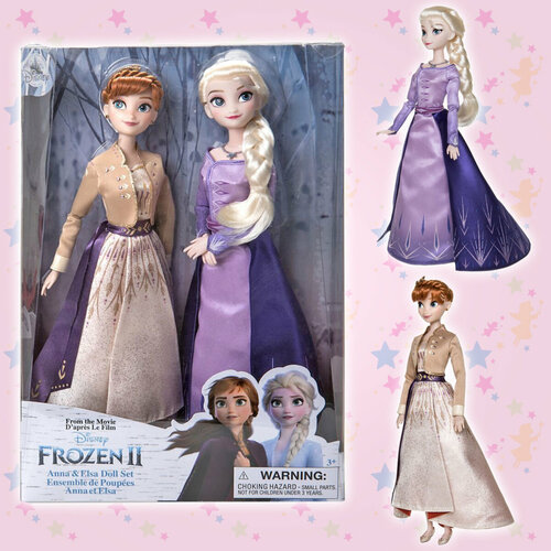 Кукла Эльза и Анна Холодное сердце 2 Дисней, Дисней USA disney girls frozen 2 princess elsa anna cosmetics beauty set toy kids princess fashion toys play house gift