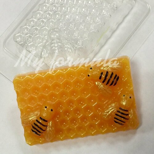 Пчелы на сотах - форма для мыла пластиковая