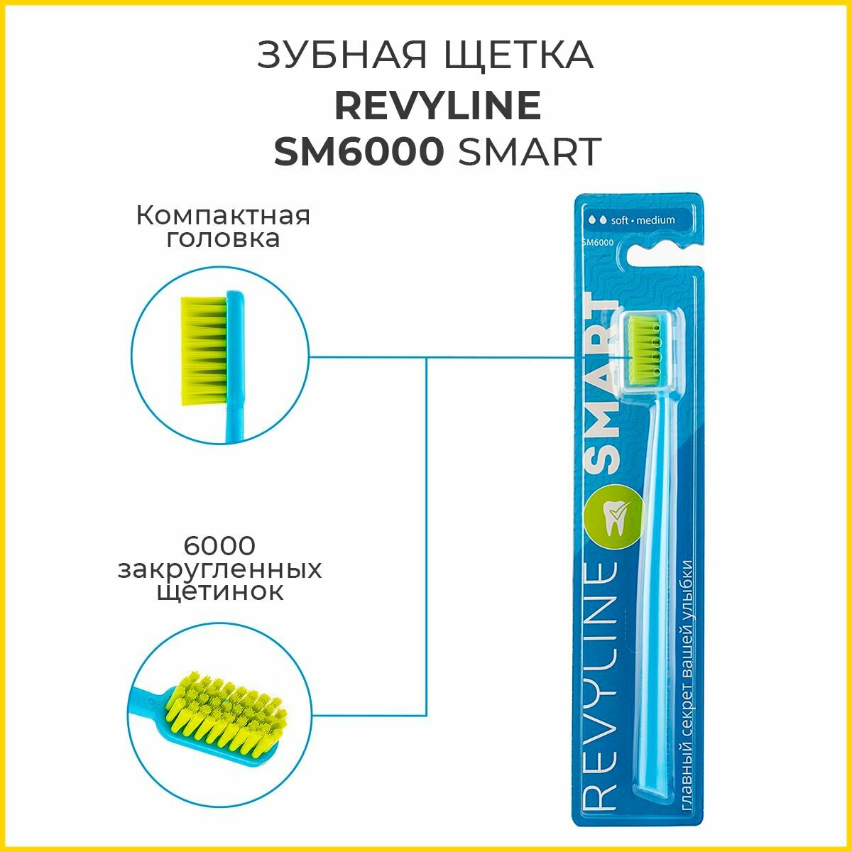 Зубная щетка Revyline SM6000 Smart, голубая