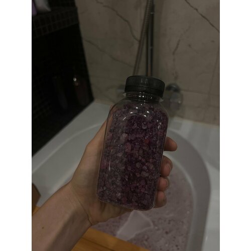 Соль для ванной с шиммером 500 грамм феолетовая средства для ванной и душа taiganica морская соль с шиммером северное сияние