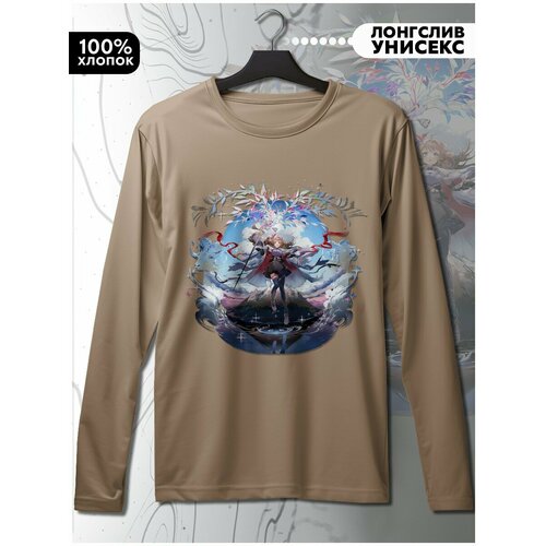 фото Лонгслив hypnotica, размер s, бежевый