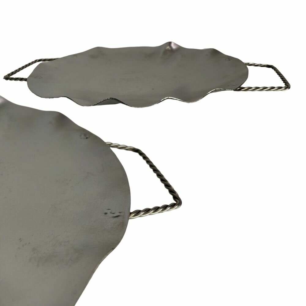 Садж казаны РФ "Волна", нержавеющая сталь, серебристый, 42см х 35см х 4,5см, 1,4 кг — фото 1