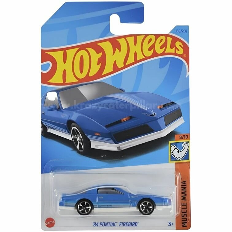 HKJ57 Машинка игрушка Hot Wheels металлическая коллекционная 84 Pontiac Firebird голубой