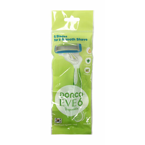 Одноразовый станок для бритья Dorco Eve 6 Blade Disposable Razor dorco eve 6 disposable 4 pack