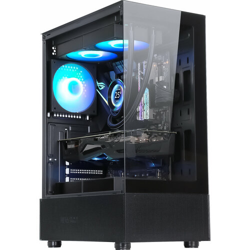 Корпус Formula Cristal Z1 черный без БП ATX 2xUSB2.0 1xUSB3.0 audio bott PSU корпус cooler master masterbox mb600l черный без бп atx 5x120mm 4x140mm 2xusb3 0 audio bott psu