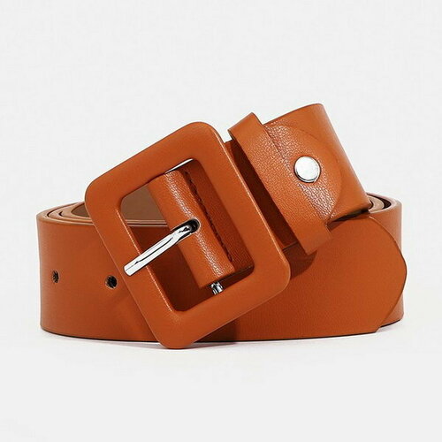 фото Ремень сима-ленд, размер 110, оранжевый сима-лэнд