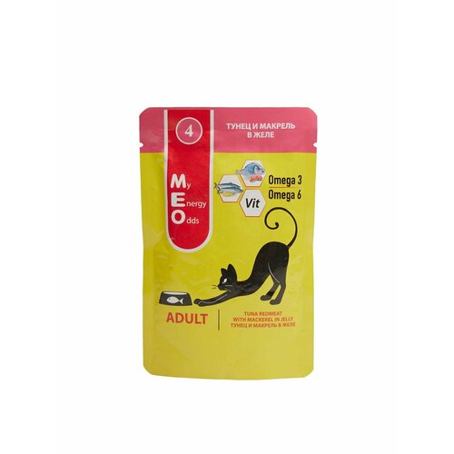 МЕО Паучи для кошек Тунец и Макрель в желе 80г*12шт
