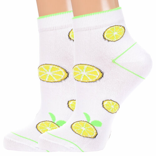 фото Носки красная ветка, 2 пары, размер 23-25, белый