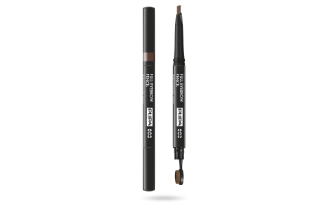 Pupa Карандаш для бровей Full Eyebrow Pencil, автоматический, с мгновенным эффектом заполнения, тон №003, Темный коричневый, 0,2 гр