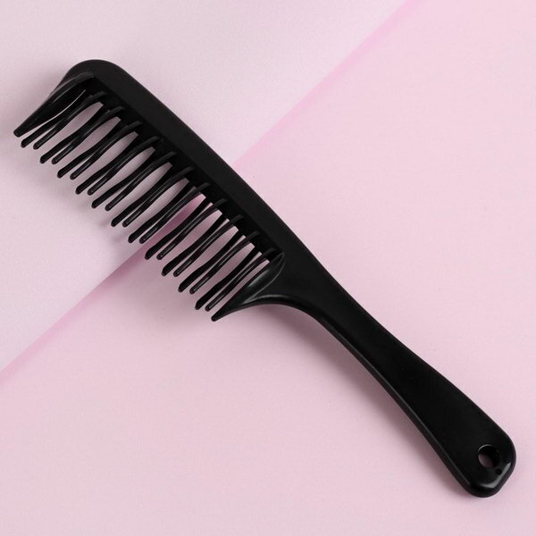 фото Расчёска двухрядная, 21 x 4.5 см, цвет чёрный