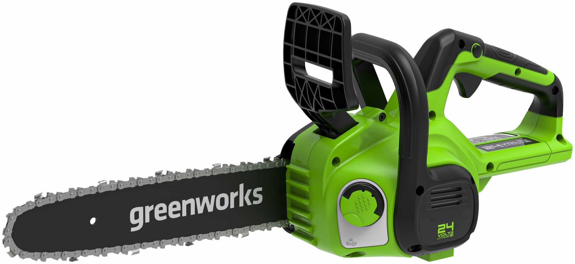 Цепная аккумуляторная пила greenworks G24CS25K2 24V с АКБ 2АЧ и ЗУ