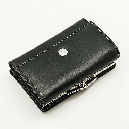 фото Кошелек sergio valentini, фактура гладкая, черный