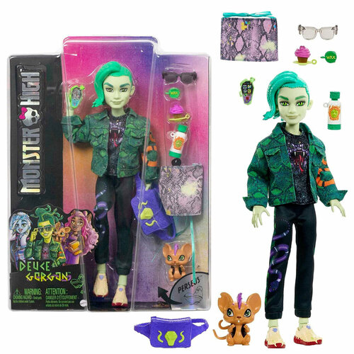 Кукла Дьюс Горгон Монстер Хай Monster High Deuce Gorgon Doll набор монстр хай клео де нил и мальчик дьюс горгон городская интрига бу йорк бу йорк boo york boo york cleo de nile deuce gorgon city schemes