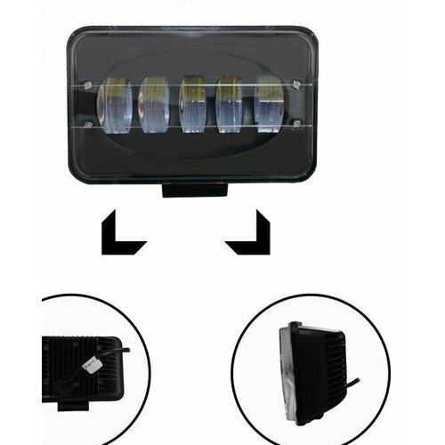 Фара дополнительная диодная LED 12/24V 168x120мм 24W 5 CREE чипа