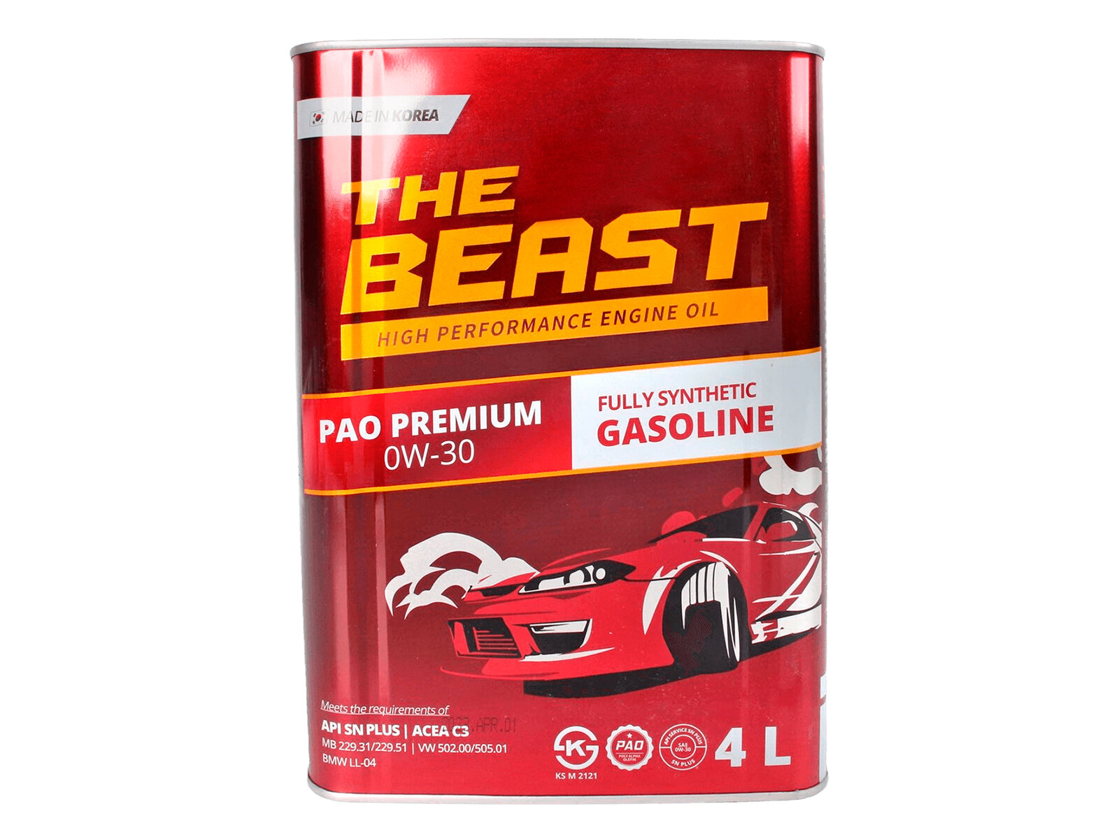 Масло моторное THE BEAST PAO PREMIUM 0W30 4л