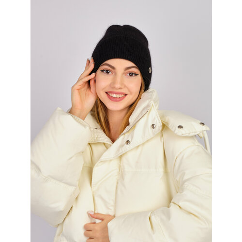 фото Шапка бини , размер 56/58, черный lambushka