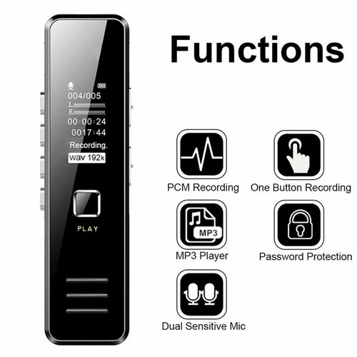 RY3 - Диктофон и MP3-плеер с дисплеем