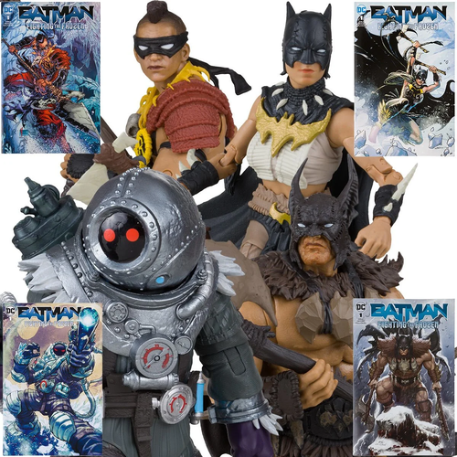 Набор фигурок Batman Fighting the Frozen с комиксом от McFarlane Toys фигурка бэтмен с комиксом от mcfarlane toys