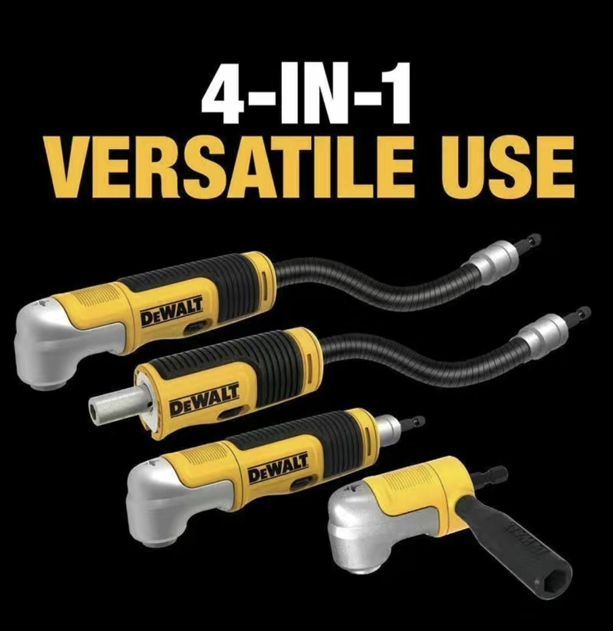 Угловая насадка c гибким подводом IMPACT 4-in-1 DeWALT DWAMRASETFT/DT20502 — фото 1