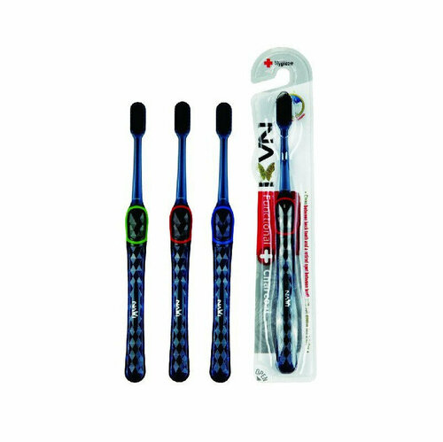 Зубная щётка с древесным углём EQ Maxon Navi Charcoal Toothbrush, в ассортименте