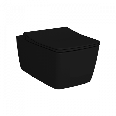 Подвесной безободковый унитаз VitrA Metropole Rim-Ex, цвет Матовый Черный 7672B083-0101