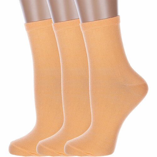 фото Носки hobby line, 3 пары, размер 36-40, оранжевый