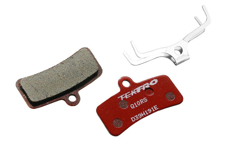 Тормозные колодки Tektro Q10RS дисковые керамические, для 4-поршневых тормозов. Красный